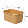 1000ml Rectangular V2 Kraft - 300PK