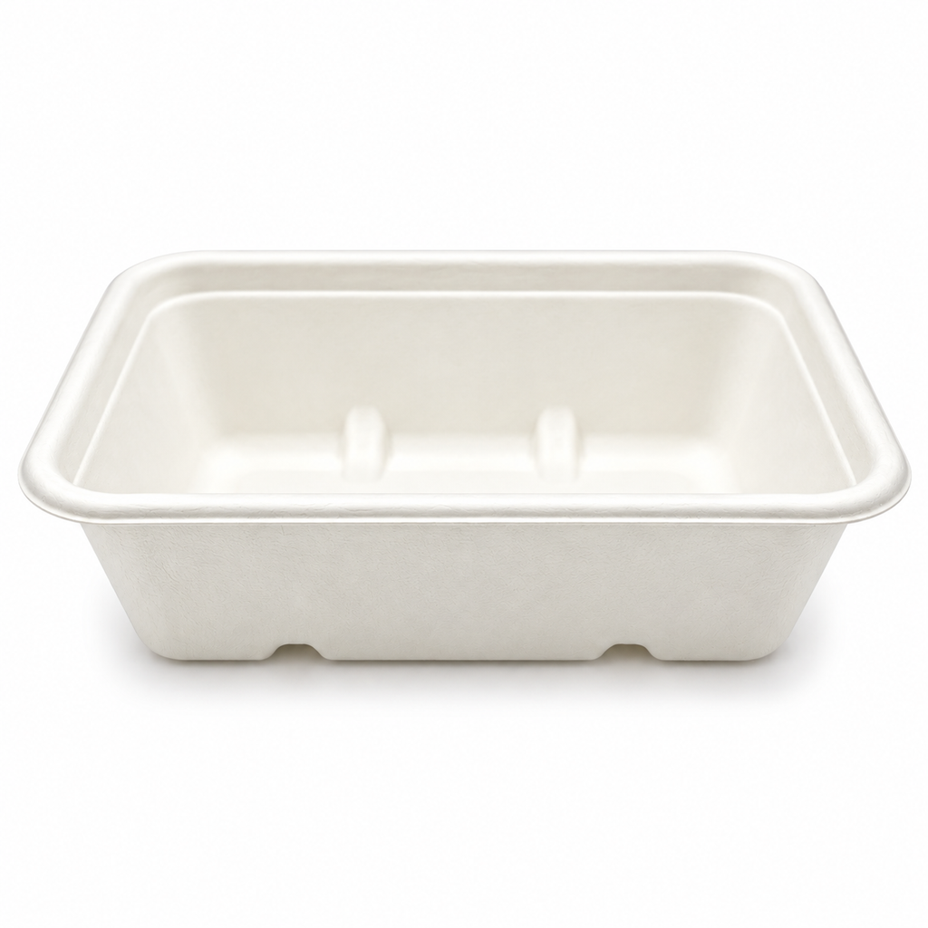750ml Bagasse Rectangle Container - 500pk