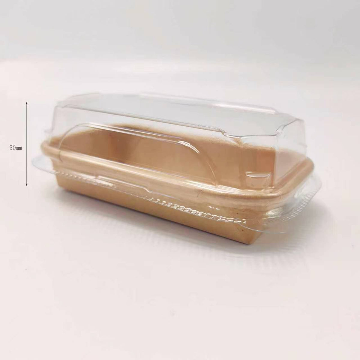 No.0 Kraft Paper Sushi Tray 800 pcs- Disposable Takeaway Packaging