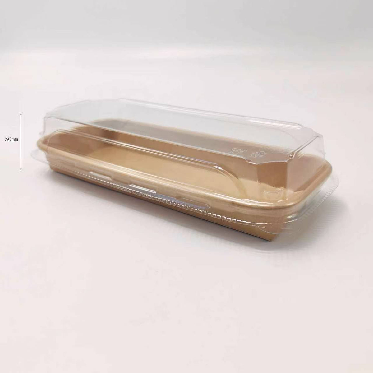 No.2 Clear Anti-Fog PET Lid for Kraft Paper Sushi Tray-Lid Only 600 pcs
