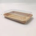 No.9 Clear Anti-Fog PET Lid for Kraft Paper Sushi Tray-Lid Only 400 pcs
