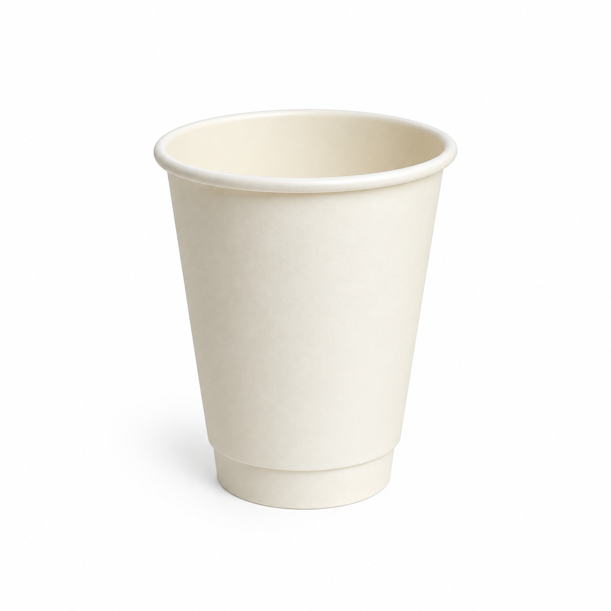 12oz Double Wall Paper Coffee Cups White-500pk